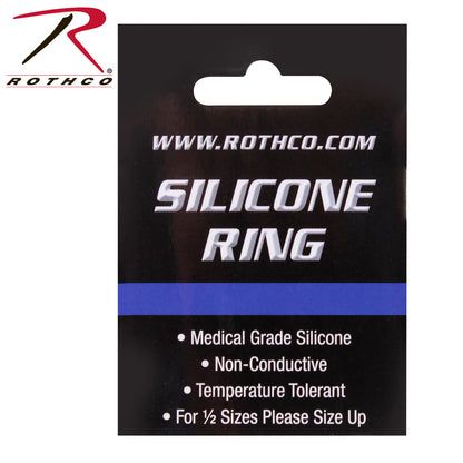 Rothco Thin Blue Line Silicone Ring Size 9 – Durable Law Enforcement Support Bracelet