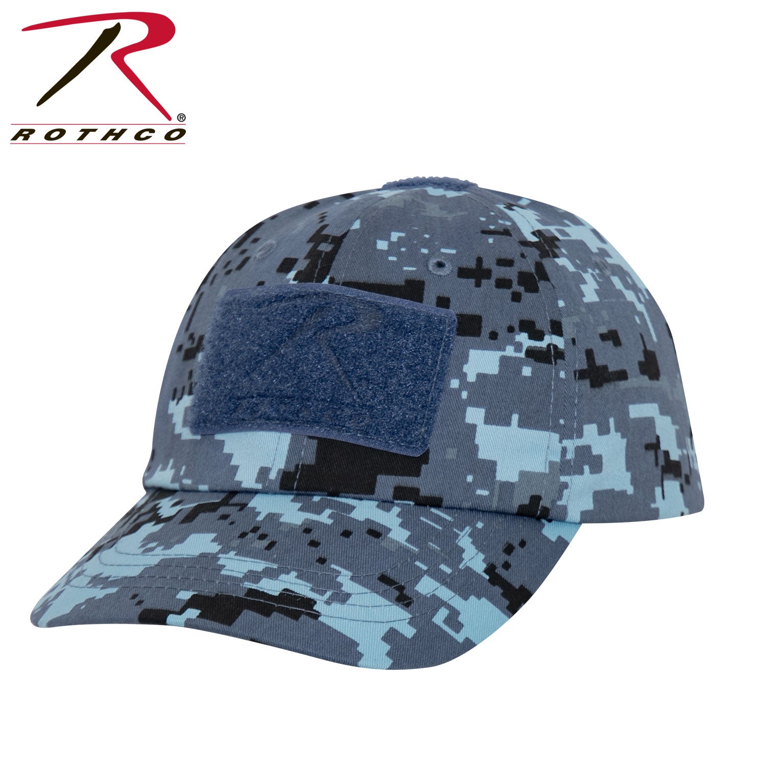 Rothco Tactical Operator Cap Sky Blue Digital Camo – Adjustable Outdoor Military-Style Hat with Loop Fields and Ventilation