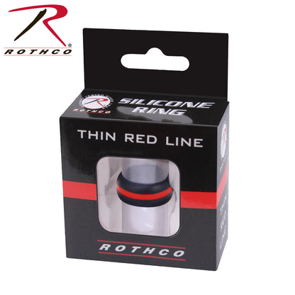 Rothco Thin Red Line Silicone Ring Size 11 - Firefighter Support and Safety