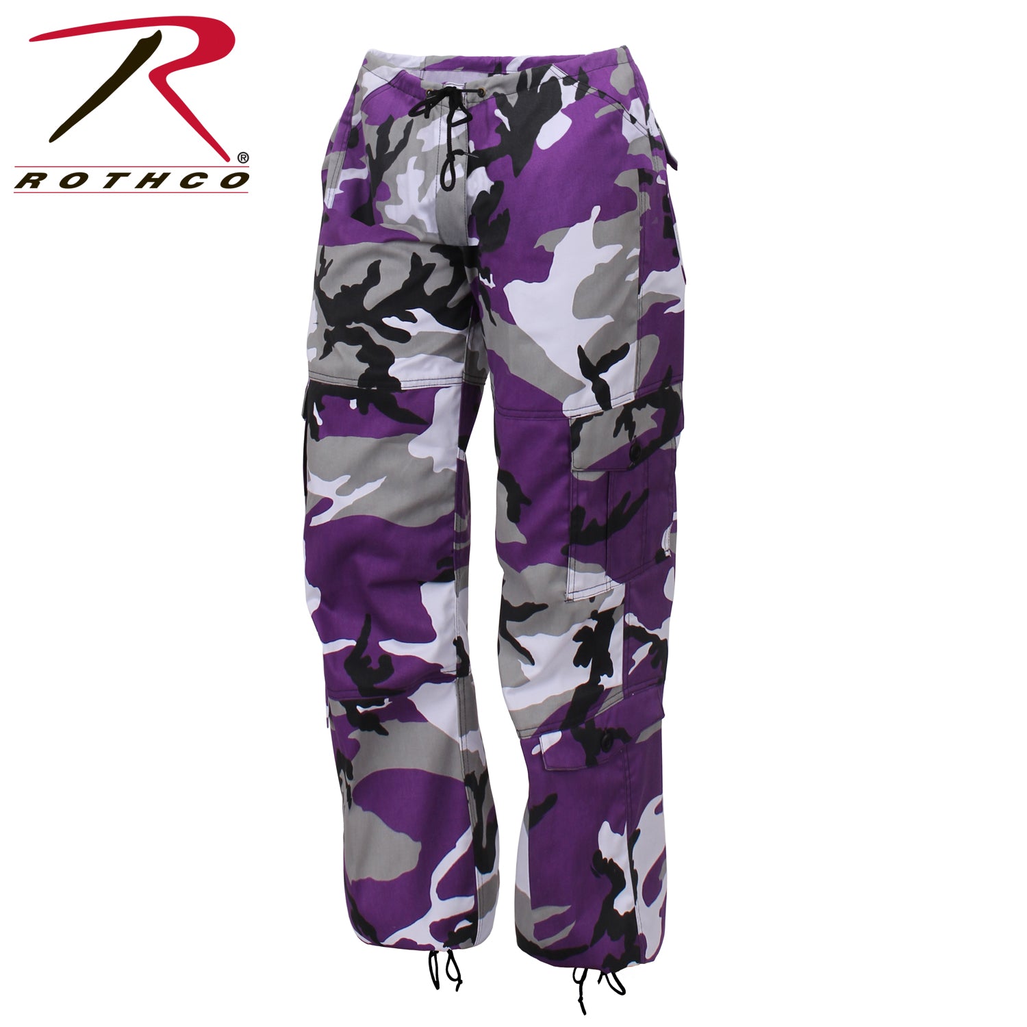 Rothco Women's Paratrooper Camo Fatigue Pants - Ultra Violet Camo, Size XS