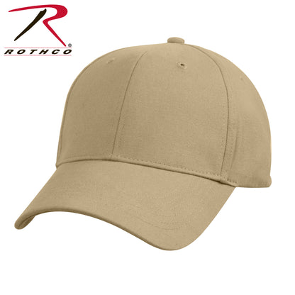 Rothco Supreme Solid Color Low Profile Cap Khaki - Comfortable Brushed Cotton Twill Baseball Hat