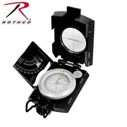 Rothco Deluxe Marching Compass Black - Durable Navigation Tool for Outdoor Enthusiasts