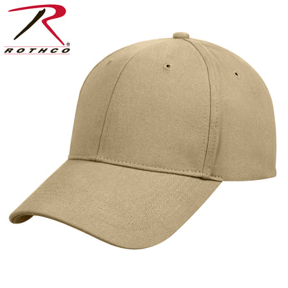 Rothco Supreme Solid Color Low Profile Cap Khaki - Comfortable Brushed Cotton Twill Baseball Hat