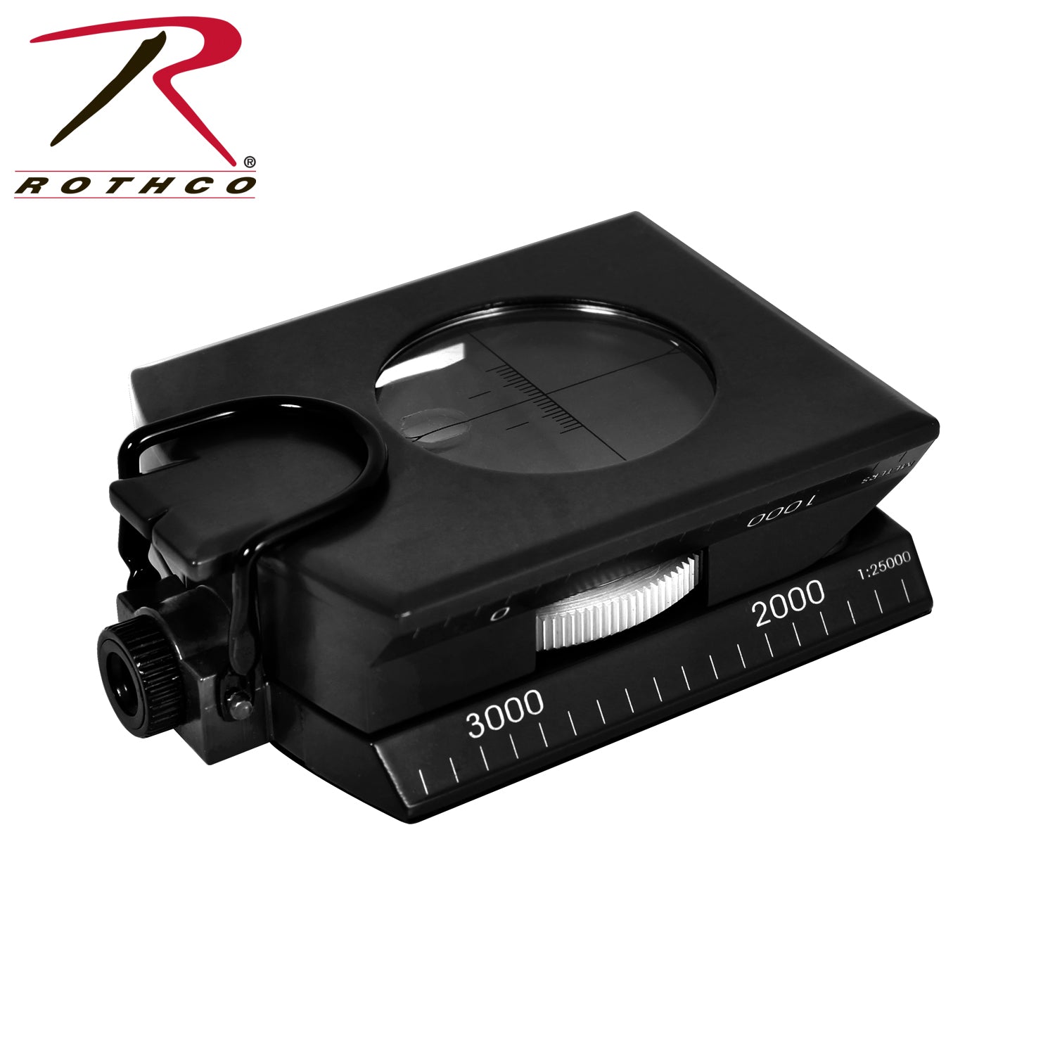 Rothco Deluxe Marching Compass Black - Durable Navigation Tool for Outdoor Enthusiasts