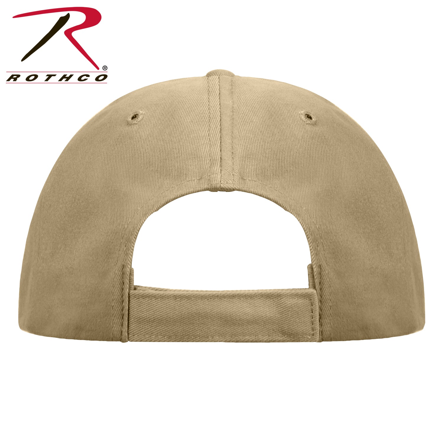 Rothco Supreme Solid Color Low Profile Cap Khaki - Comfortable Brushed Cotton Twill Baseball Hat