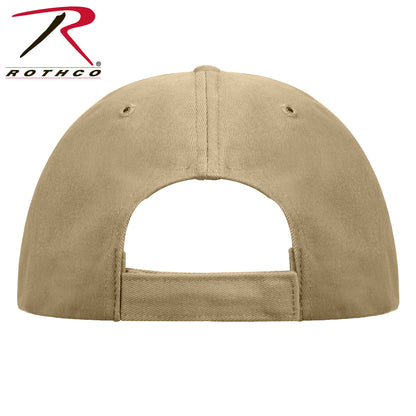 Rothco Supreme Solid Color Low Profile Cap Khaki - Comfortable Brushed Cotton Twill Baseball Hat