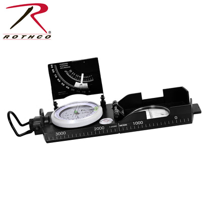 Rothco Deluxe Marching Compass Black - Durable Navigation Tool for Outdoor Enthusiasts