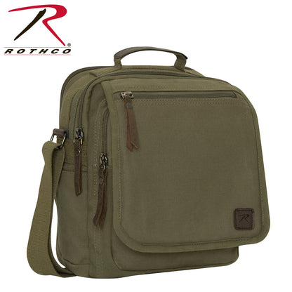 Rothco Every Day Work Shoulder Bag in Olive Drab – Durable Canvas Crossbody Bag with Multiple Storage Compartments