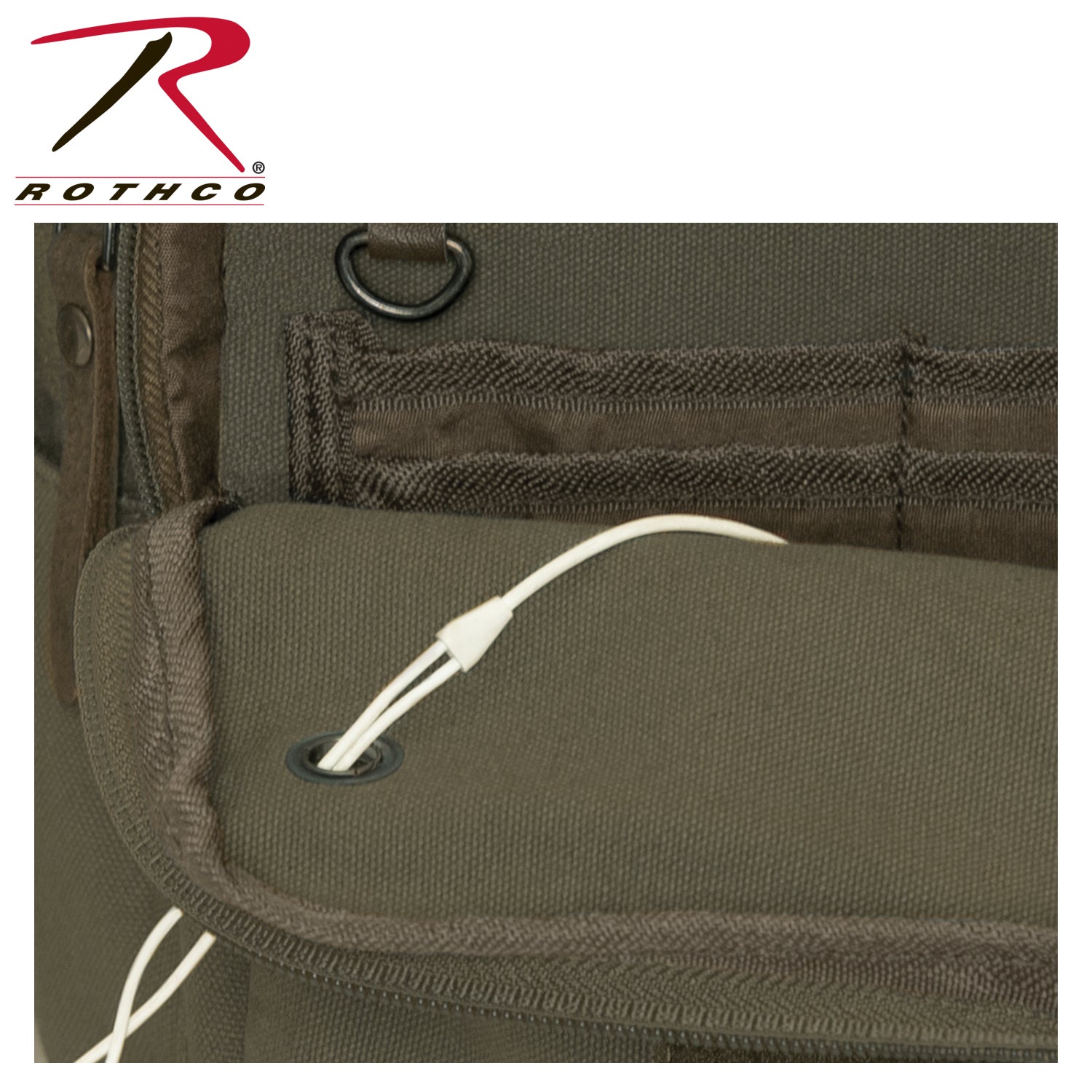 Rothco Every Day Work Shoulder Bag in Olive Drab – Durable Canvas Crossbody Bag with Multiple Storage Compartments