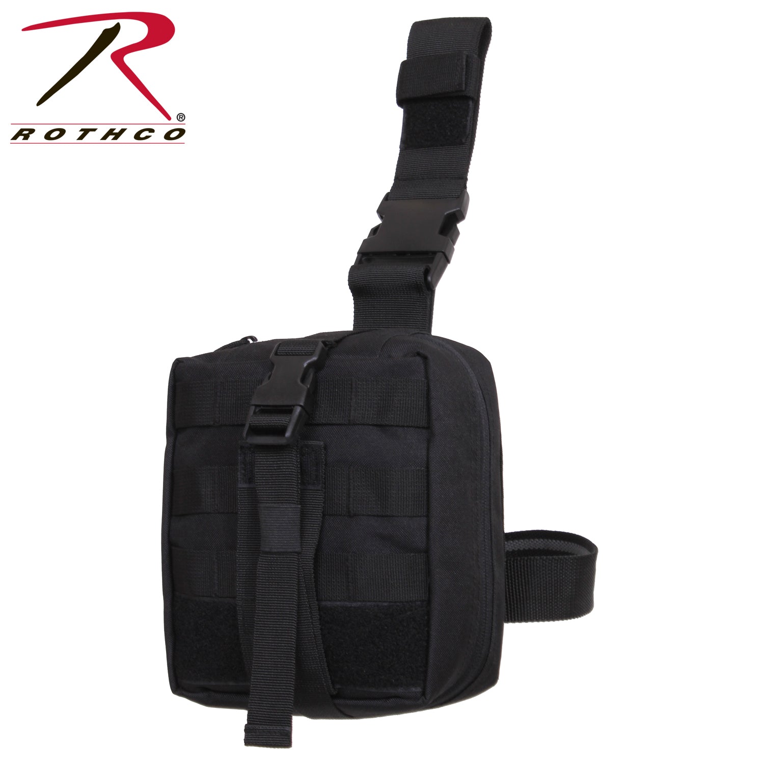 Rothco Drop Leg Medical Pouch Black – Tactical Emergency First Aid Kit Organizer