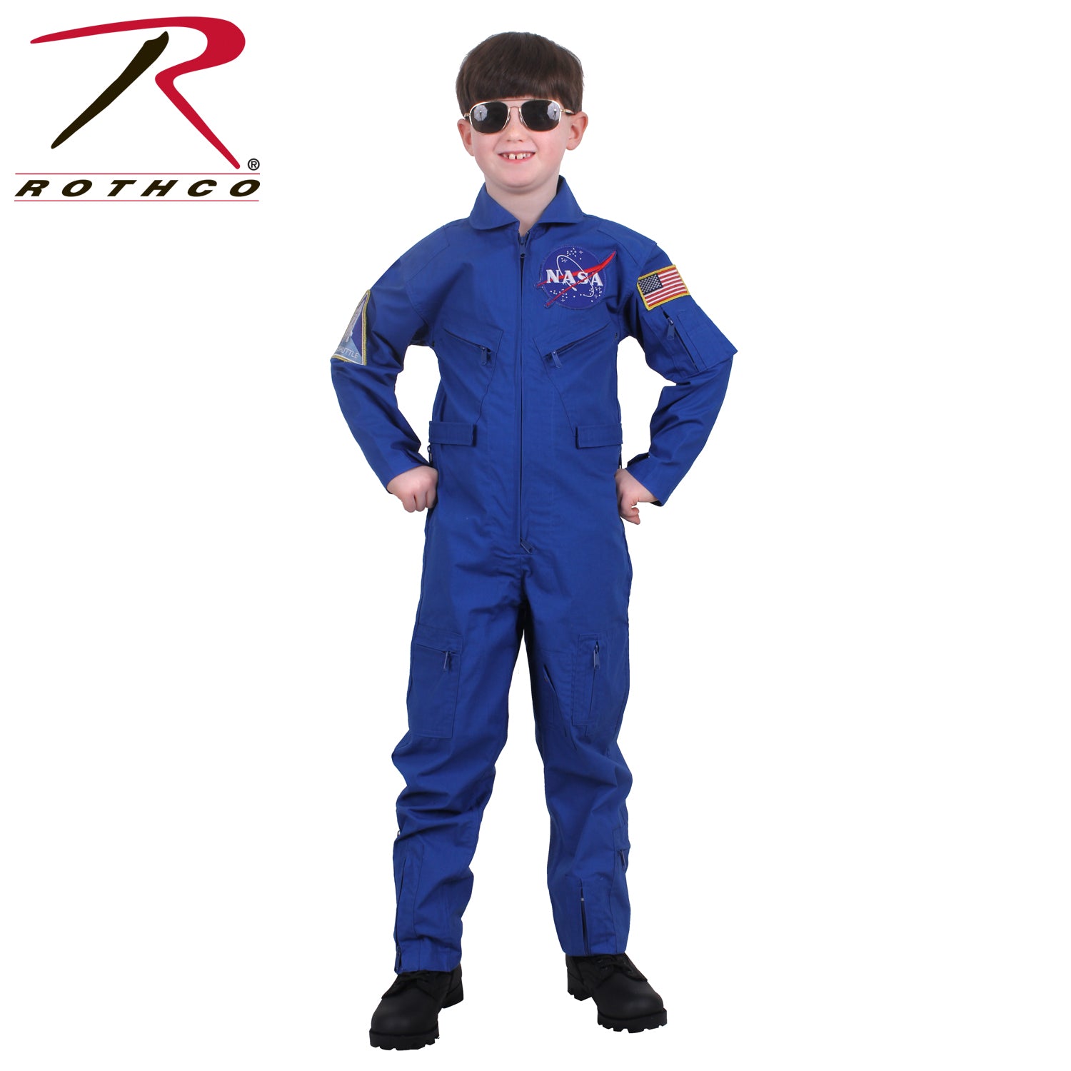 Rothco Kids NASA Flight Coveralls with Official NASA Patch – Size Medium