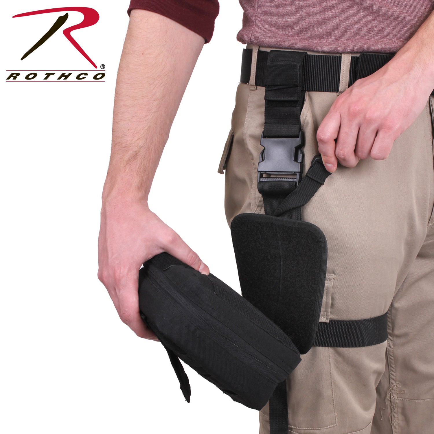 Rothco Drop Leg Medical Pouch Black – Tactical Emergency First Aid Kit Organizer
