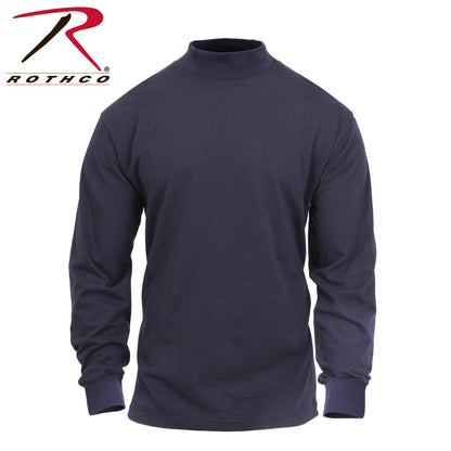 Rothco Mock Turtleneck in Midnight Navy Blue, Size Large – Comfortable Base Layer for Law Enforcement and Public Safety