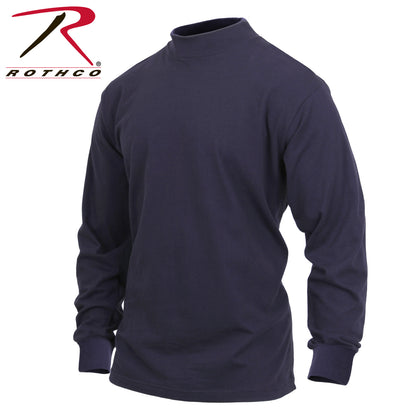 Rothco Mock Turtleneck in Midnight Navy Blue, Size Large – Comfortable Base Layer for Law Enforcement and Public Safety