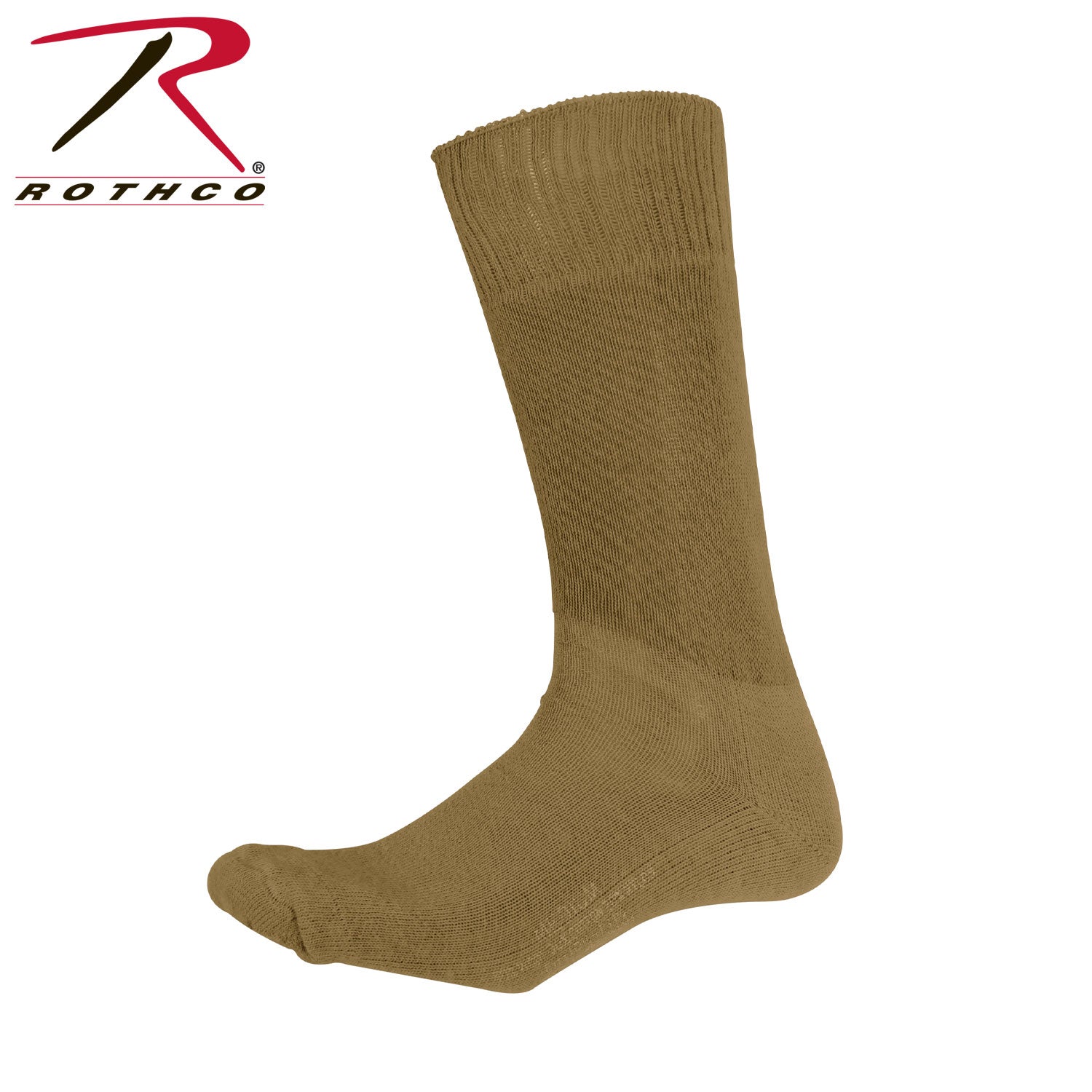 Rothco G.I. Type Cushion Sole Socks in Coyote Brown, Size Medium