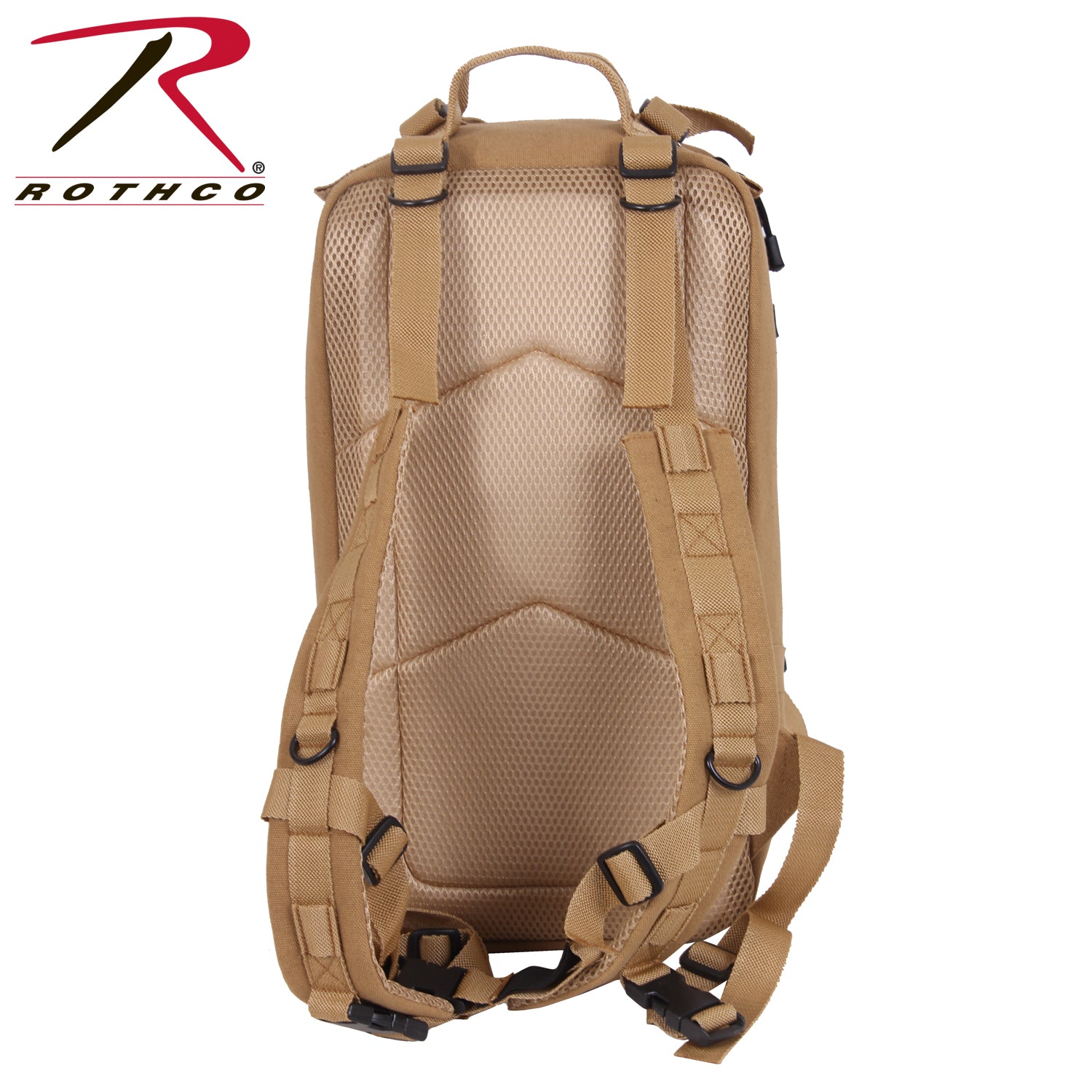 Rothco Tacticanvas Go Pack Coyote Brown – 25 Liter Tactical Backpack with Multiple Storage Compartments