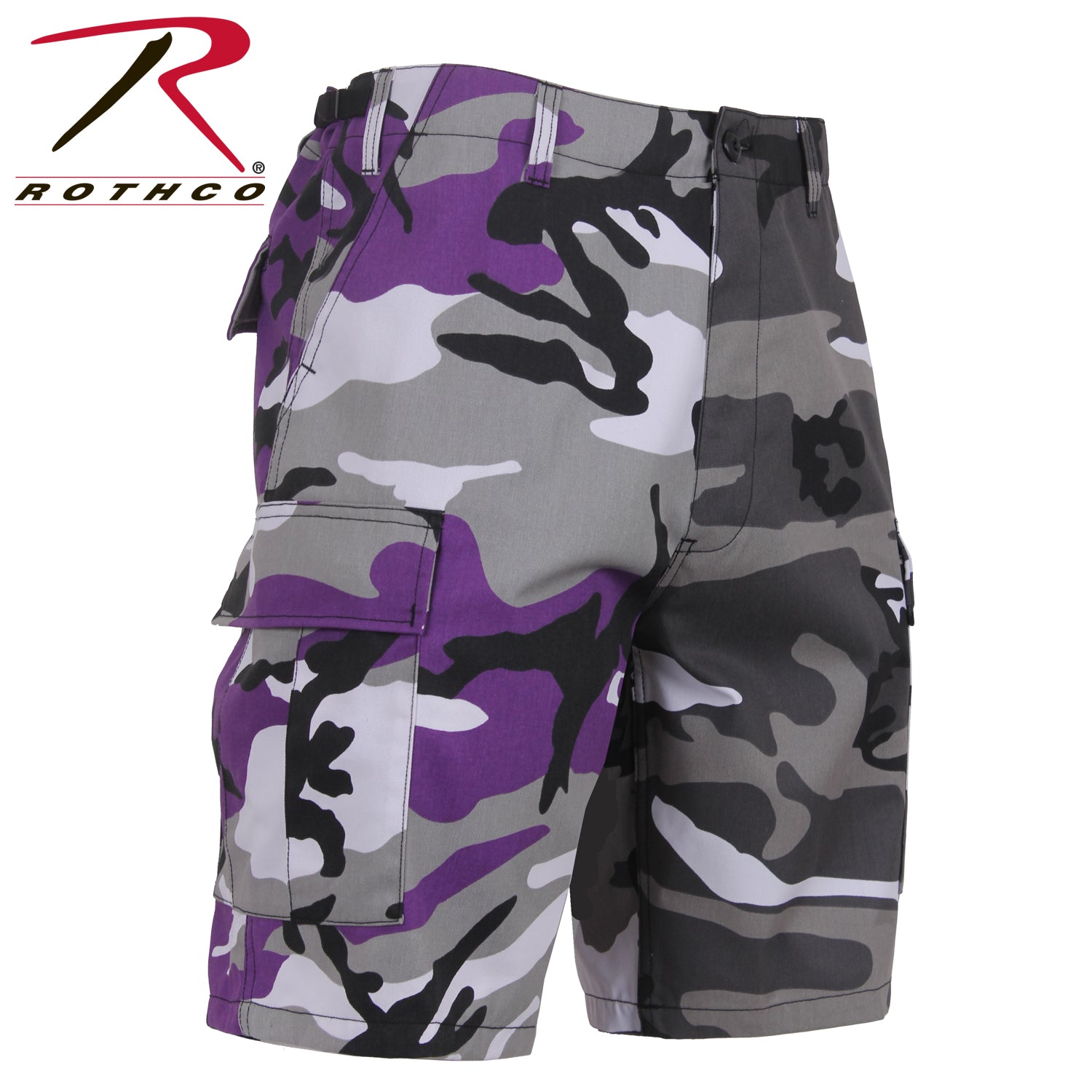 Rothco Two-Tone Camo BDU Shorts Size XS - Ultra Violet Purple / City Camo
