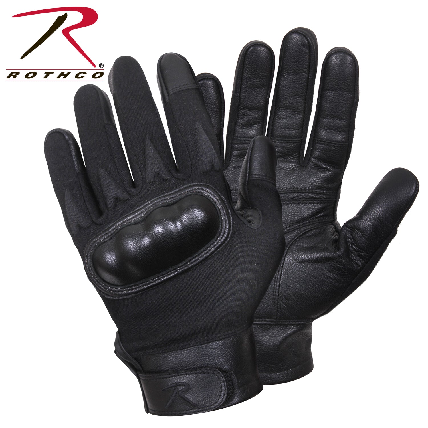 Rothco Hard Knuckle Tactical Gloves XL in Black with Fire-Resistant and Goatskin Leather Features
