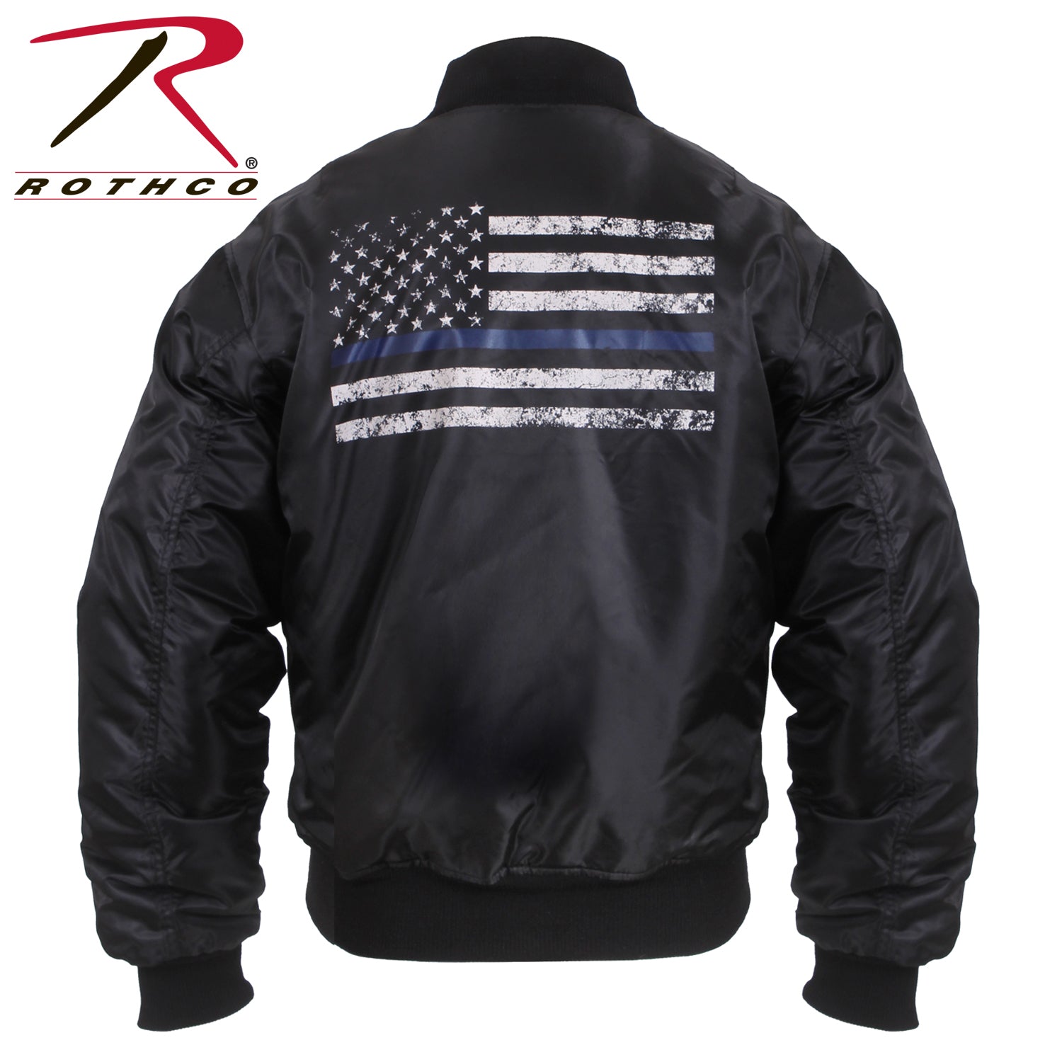 Rothco Thin Blue Line Flag MA-1 Flight Jacket Size 2XL