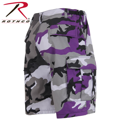Rothco Two-Tone Camo BDU Shorts in Ultra Violet Purple / City Camo, Size Small