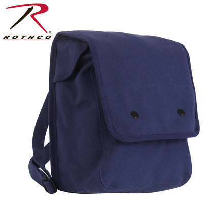Rothco Canvas Map Case Shoulder Bag Navy Blue - Durable Outdoor Travel Organizer