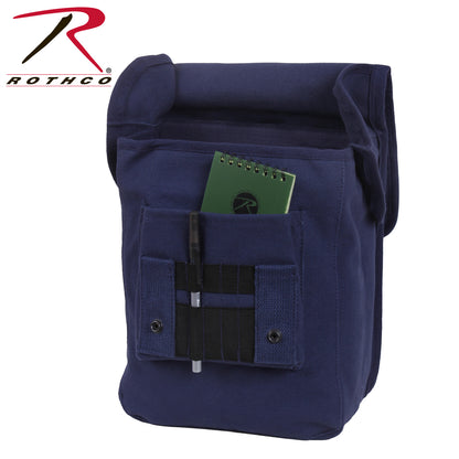 Rothco Canvas Map Case Shoulder Bag Navy Blue - Durable Outdoor Travel Organizer