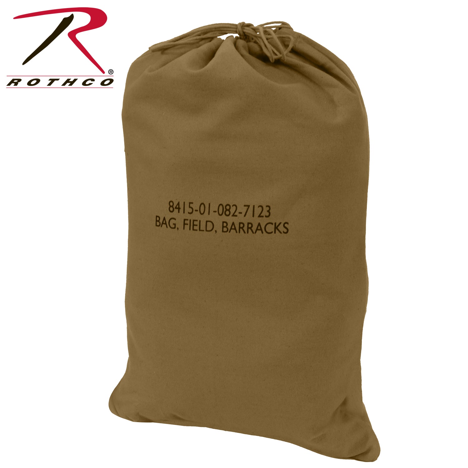 Rothco Canvas Barracks Bag Coyote Brown Size 18 x 27 inches