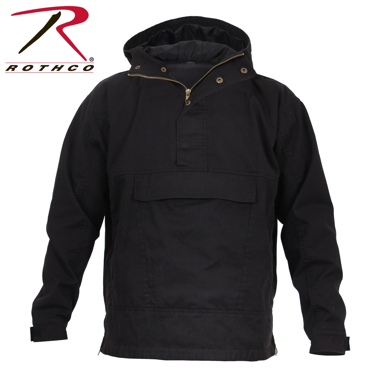 Rothco Anorak Parka 2XL in Black - Durable Cotton-Poly Blend Outdoor Jacket