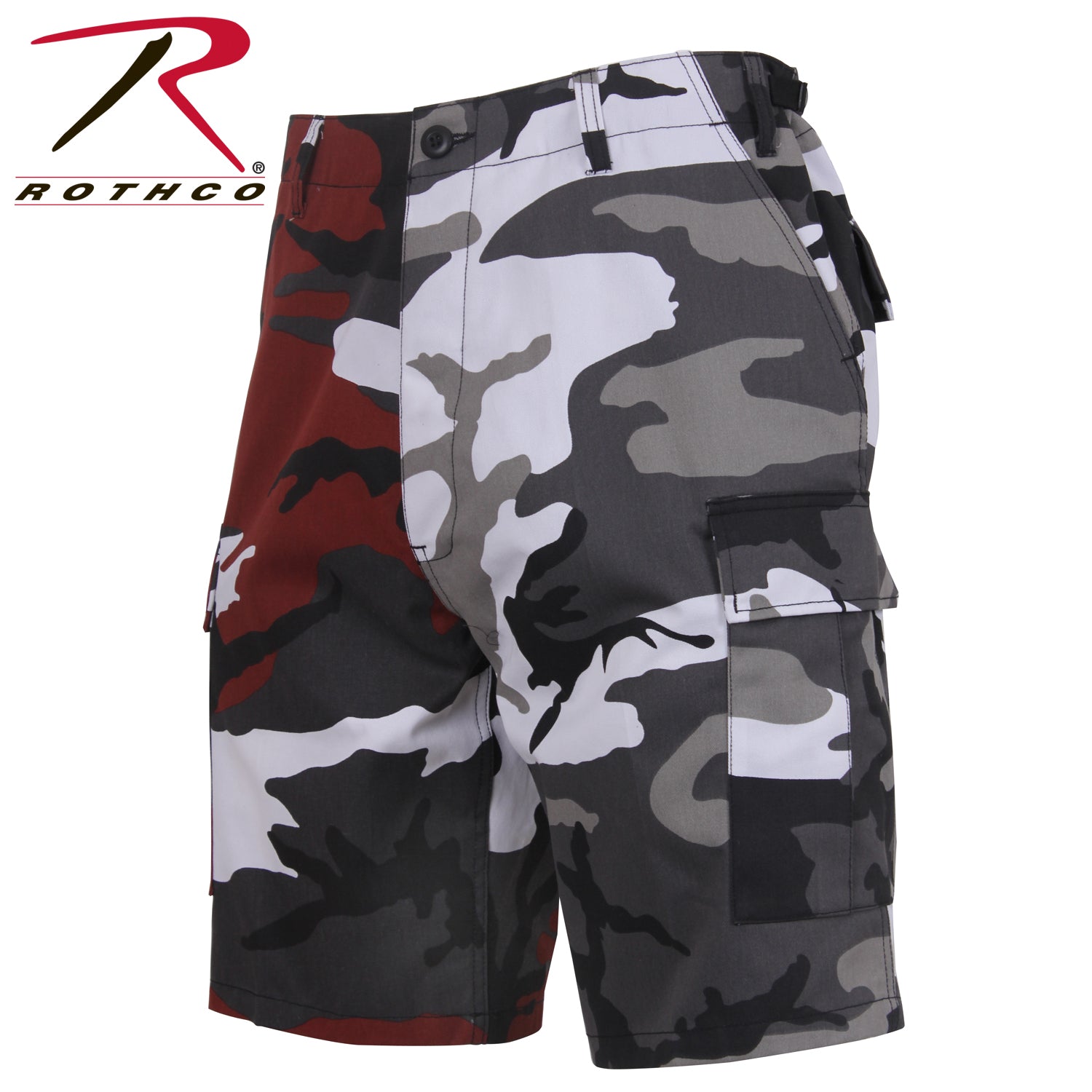 Rothco Two-Tone Camo BDU Shorts Size XS - Red Camo / City Camo Tactical Cargo Shorts