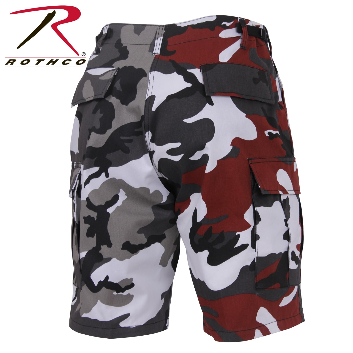 Rothco Two-Tone Camo BDU Shorts Size XS - Red Camo / City Camo Tactical Cargo Shorts