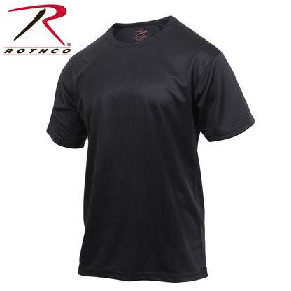 Rothco Quick Dry Moisture Wicking T-Shirt Black Size Small - Performance Military Crewneck