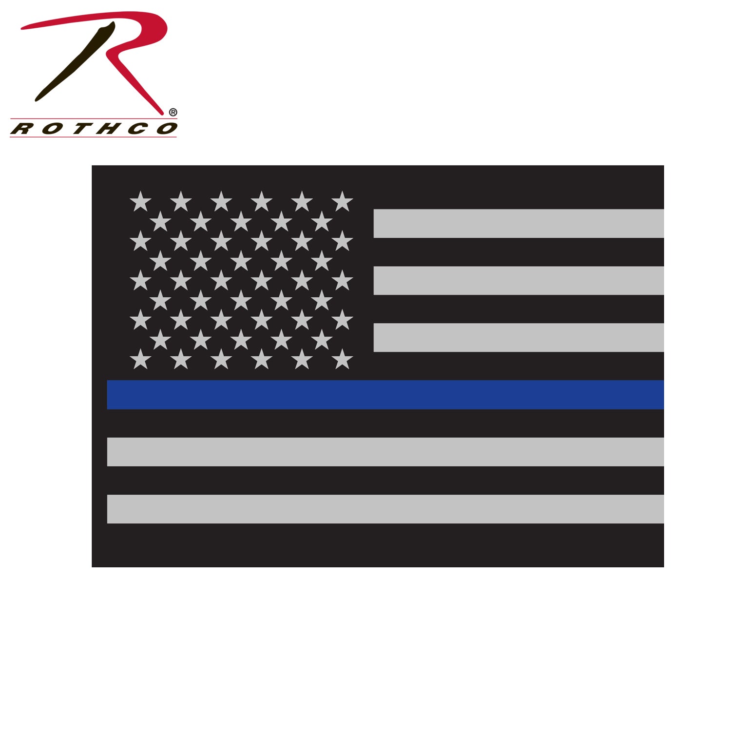 Rothco Thin Blue Line Flag Decal - 3 x 4.25 inches for Cars and Windows