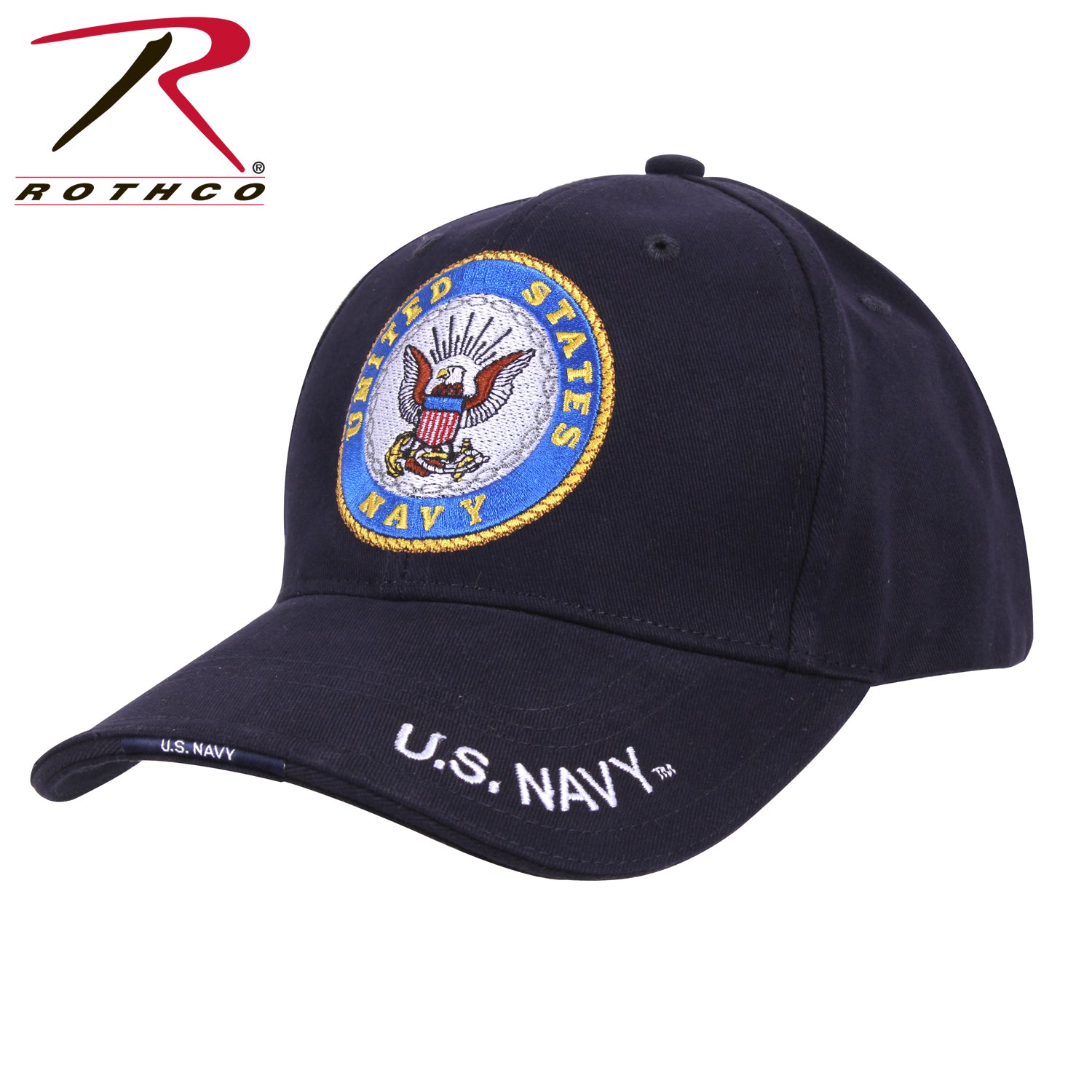 Rothco U.S. Navy Deluxe Low Profile Cap with Embroidered Navy Emblem and Adjustable Fit