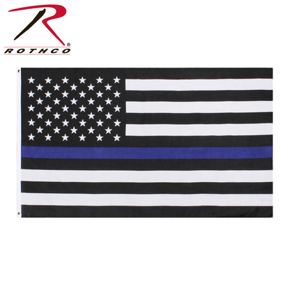 Rothco Thin Blue Line U.S. Flag – 2' x 3' Patriotic Outdoor Flag