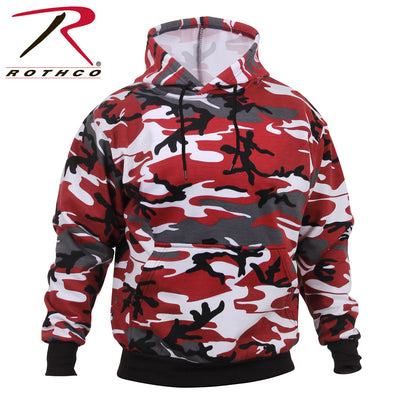 Rothco Camo Pullover Hooded Sweatshirt in Red Camo, Size M
