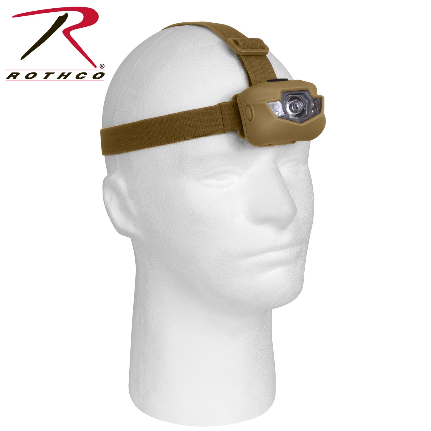 Rothco LED 5 Bulb Headlamp Coyote Brown Part Number 2856