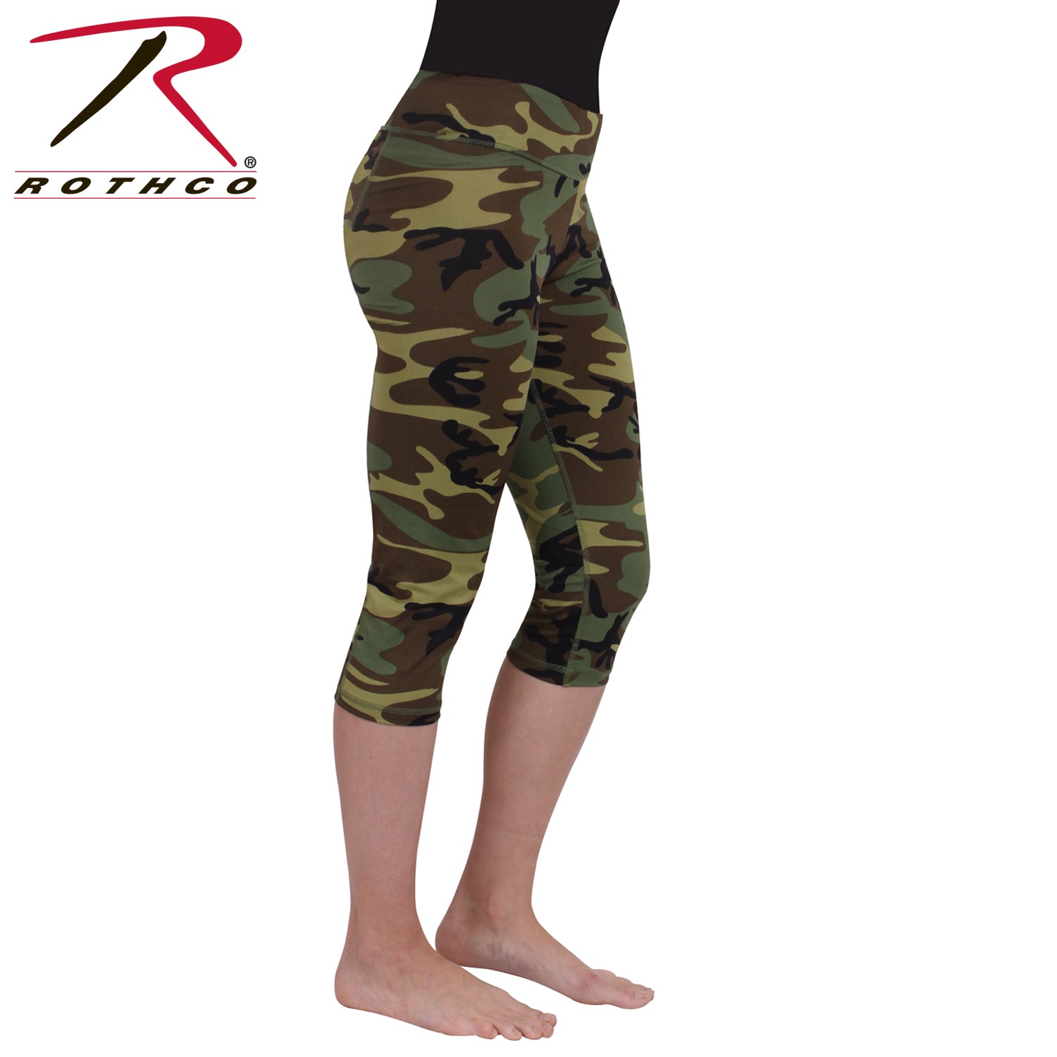 Rothco Women's Camo Workout Performance Capris Size XL
