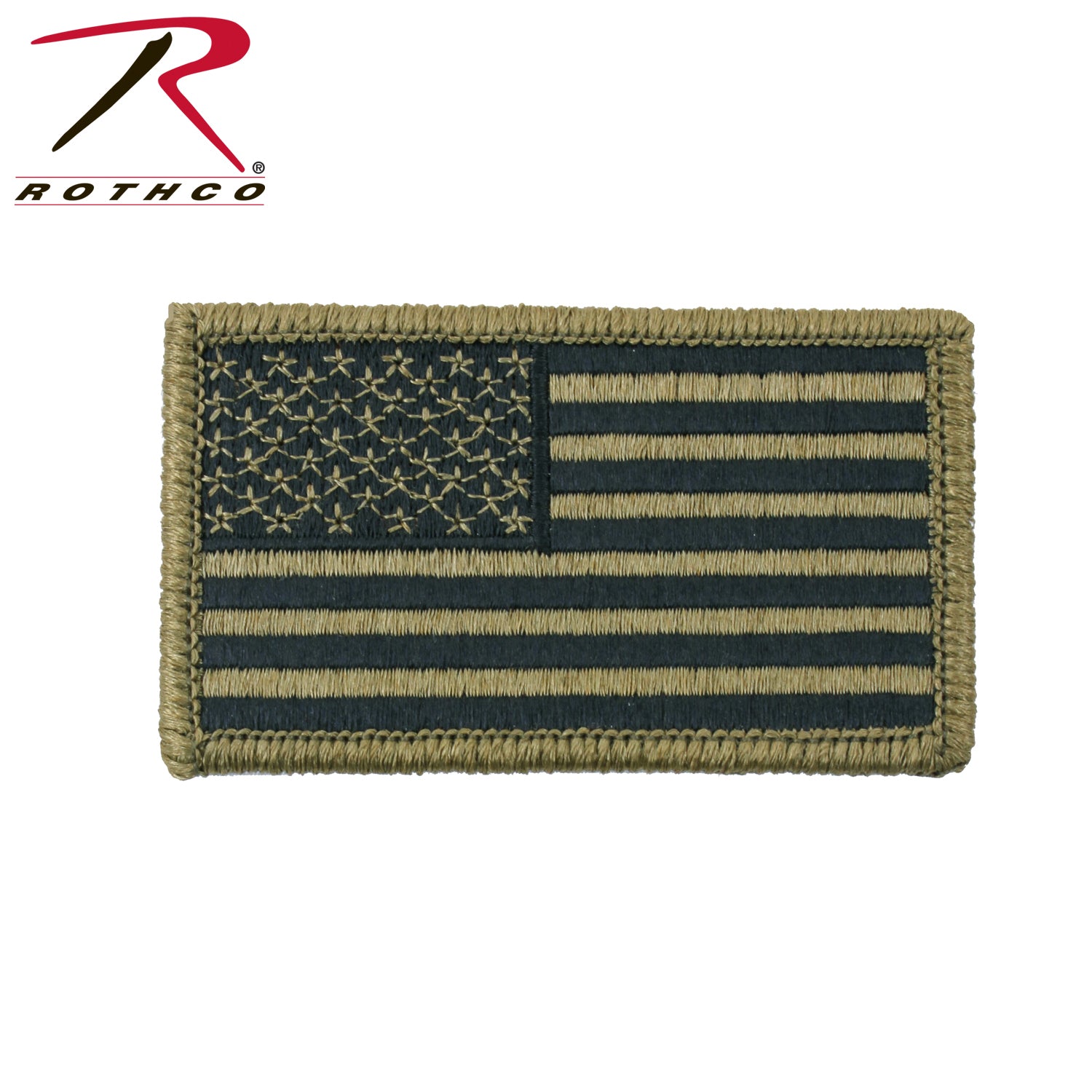 Rothco American Flag Patch with Hook Back – Green, Part Number 17791