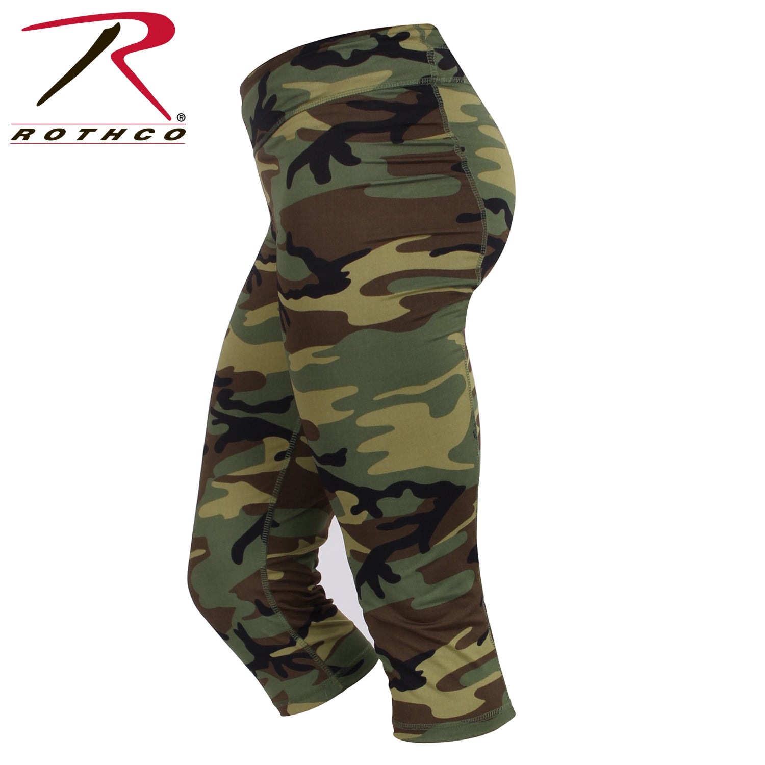 Rothco Women's Camo Workout Performance Capris Size XL