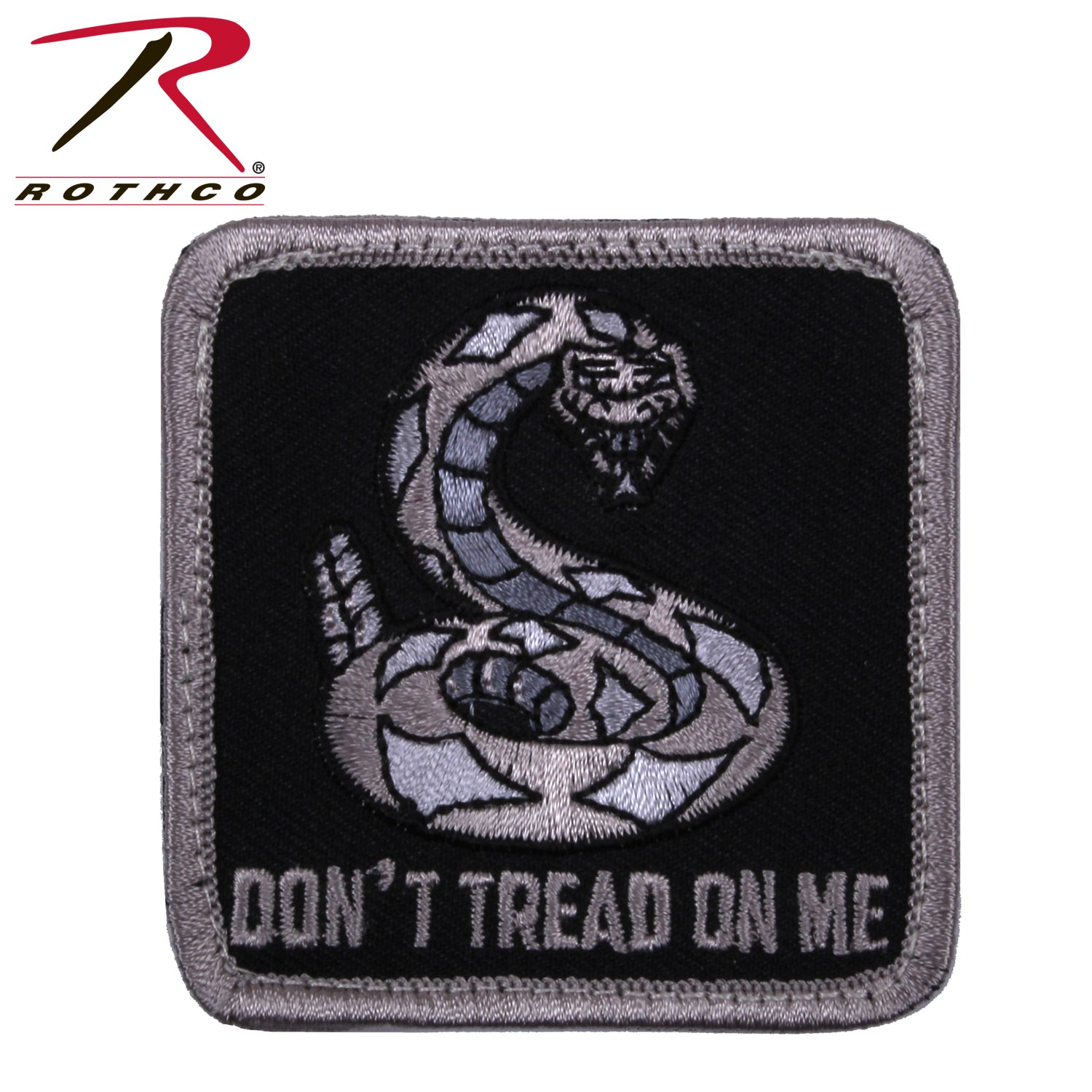 Rothco Don't Tread On Me Morale Patch Black - Part Number 1887