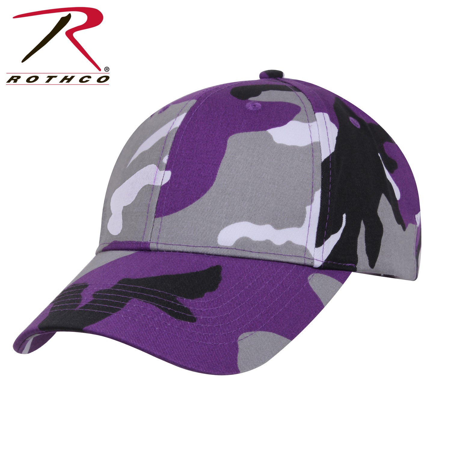 Rothco Supreme Camo Low Profile Cap in Ultra Violet Camo – Durable Adjustable Baseball Hat for Outdoor & Casual Wear