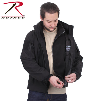 Rothco 3-in-1 Spec Ops Soft Shell Jacket in Black, Size M