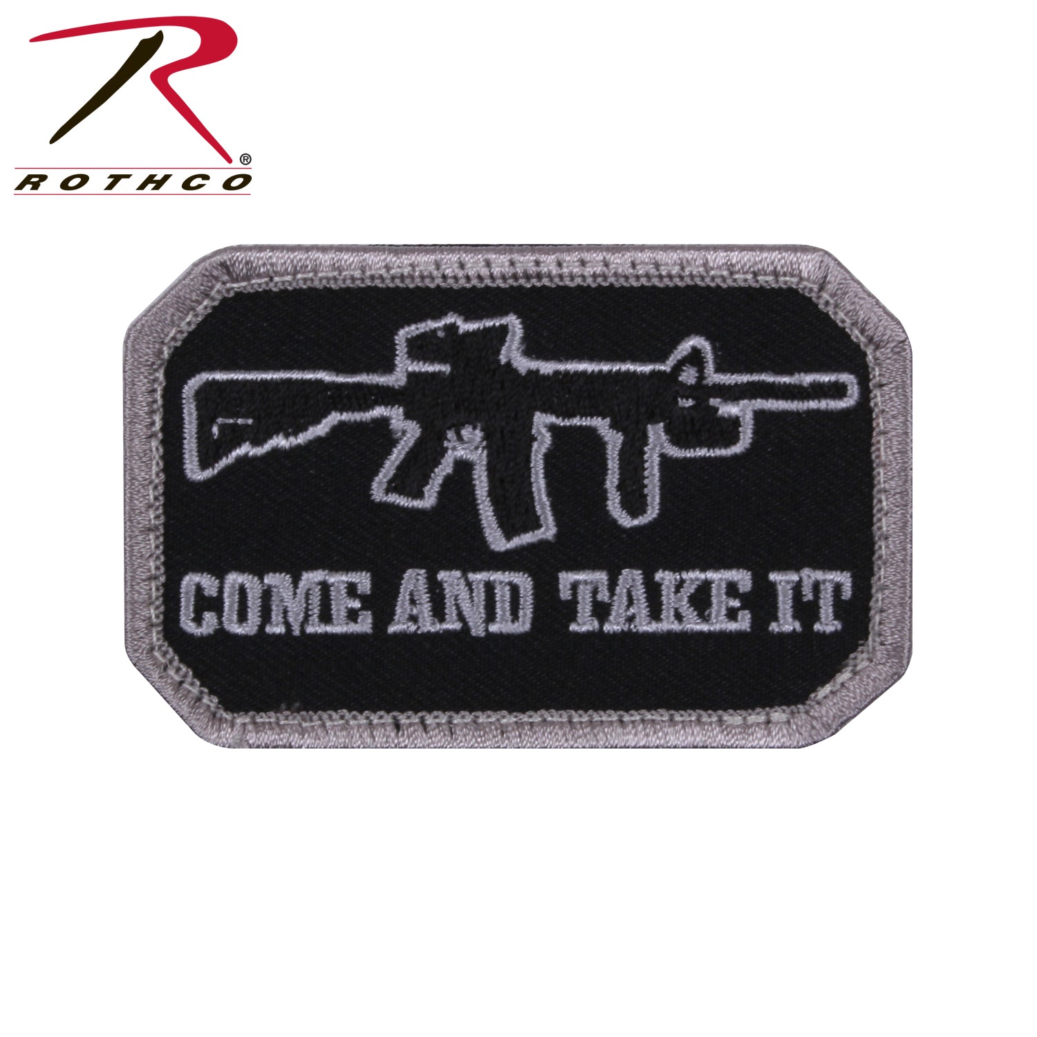 Rothco Come and Take It Morale Patch Black – 1 7/8" x 3" Tactical Embellishment