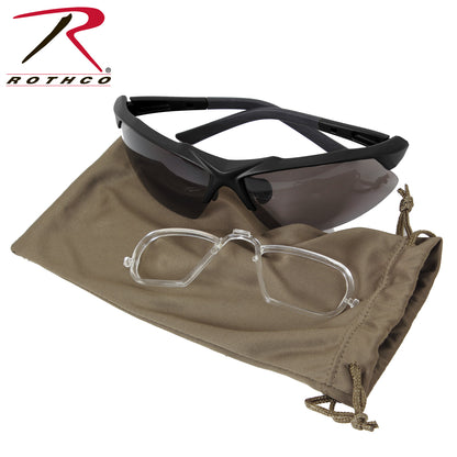 Rothco Tactical Eyewear Kit Black – Durable Polycarbonate Frames with Interchangeable Lenses and Prescription Insert