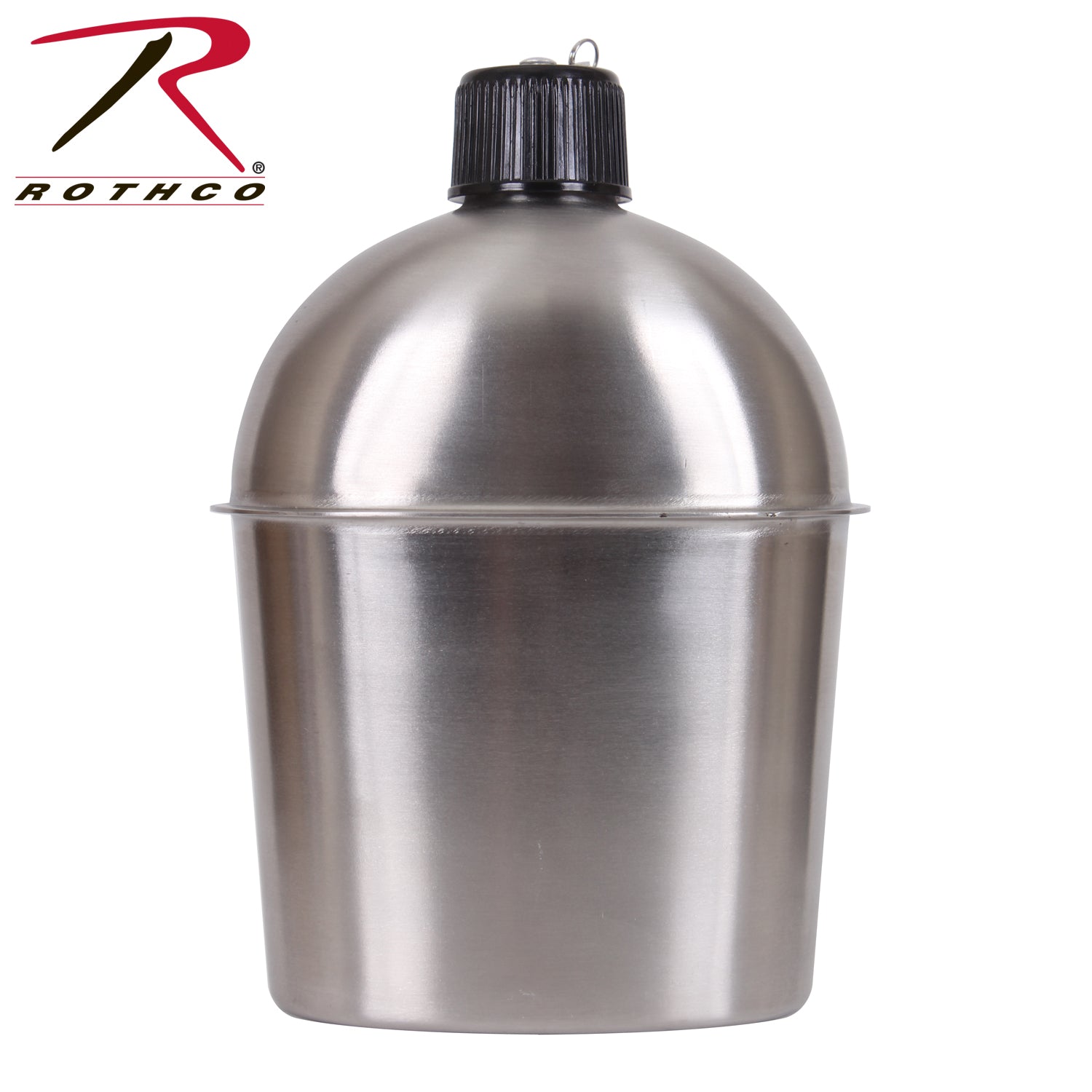 Rothco GI Style Stainless Steel Canteen with 1.3-Quart Capacity