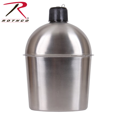 Rothco GI Style Stainless Steel Canteen with 1.3-Quart Capacity