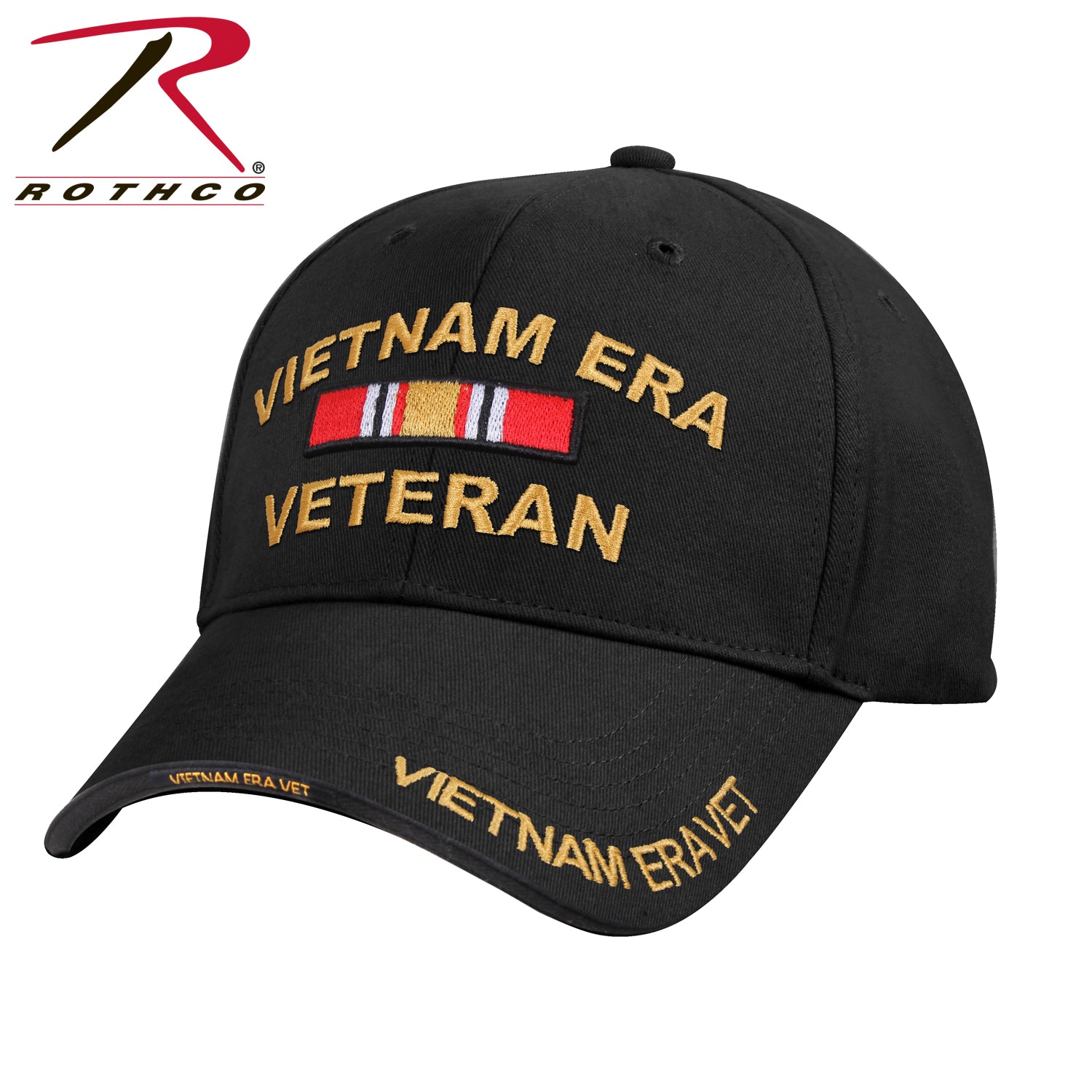 Rothco Deluxe Low Profile Vietnam Veteran Era Cap – Patriotic Baseball Hat with Embroidered Vietnam Veteran Ribbon