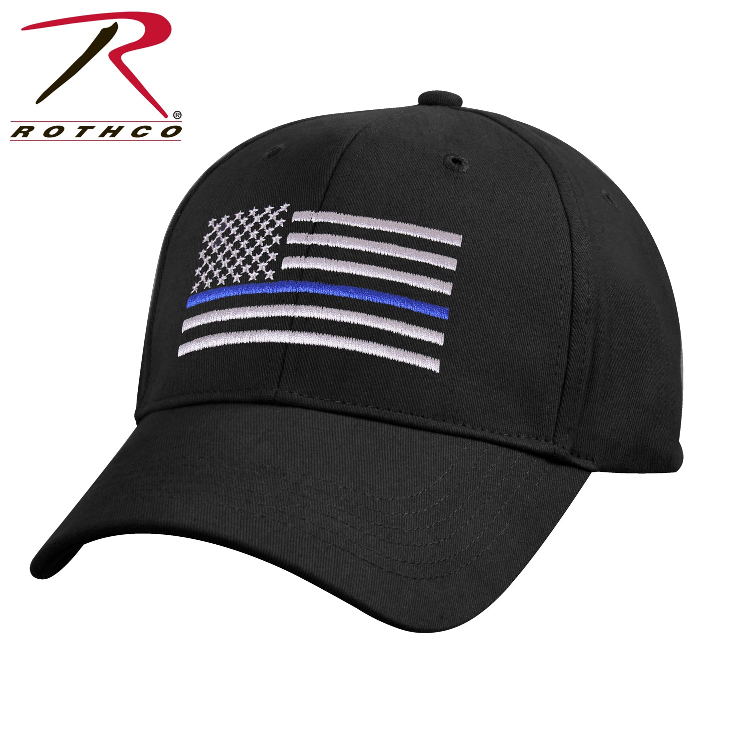 Rothco Kids Low Profile Thin Blue Line Flag Cap - Adjustable Cotton Twill Hat for Police Support