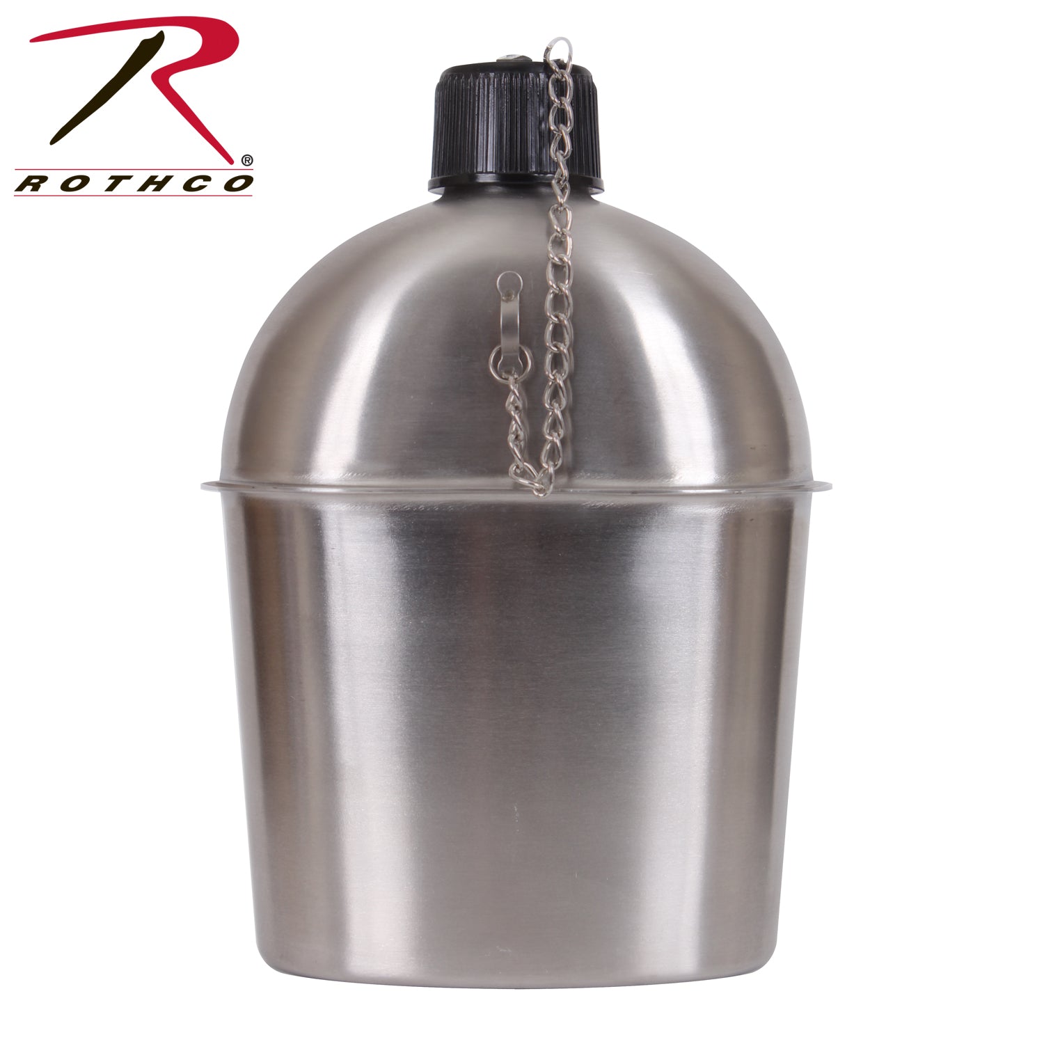 Rothco GI Style Stainless Steel Canteen with 1.3-Quart Capacity