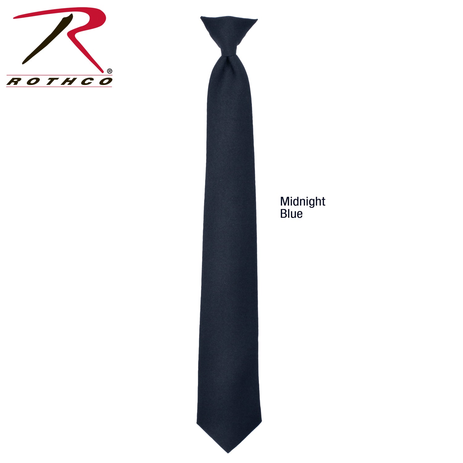 Rothco Police Issue Clip-On Neckties Midnight Navy Blue - 20 Inch Professional Tie for Law Enforcement and Security